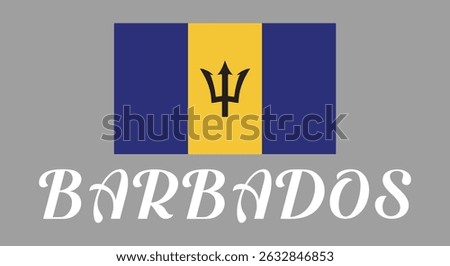 Barbados Flag. National Barbados flag. Flag of Barbados. Flag of Barbados Vector graphics