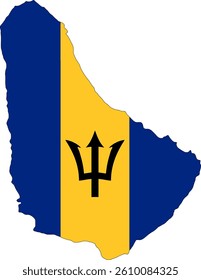 Barbados flag on map illustration, transparent vector
Barbados national flag over world map, vector graphic
Barbados country flag on political map, vector design