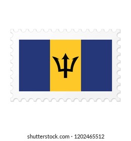 Barbados flag on white background vector image
