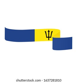 Barbados flag. Simple vector. National flag of Barbados 