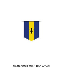 Barbados flag. Simple vector. National flag of Barbados 