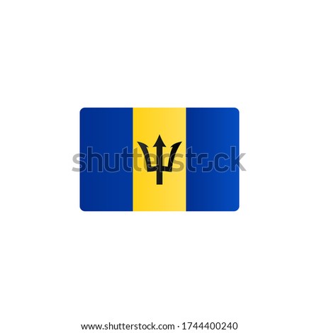 barbados flag vector. country flag symbol isolated on white background