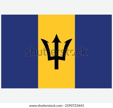 Barbados Flag Vector Design , Barbados Flag EPS