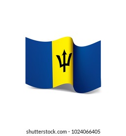 Barbados flag, vector illustration