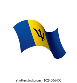 Barbados flag, vector illustration