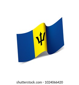 Barbados flag, vector illustration