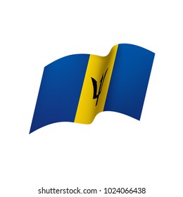 Barbados flag, vector illustration