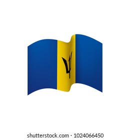 Barbados flag, vector illustration