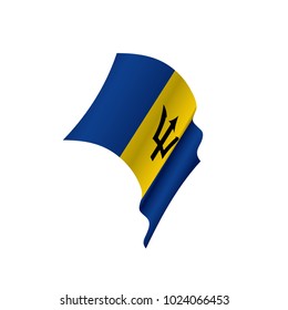 Barbados flag, vector illustration