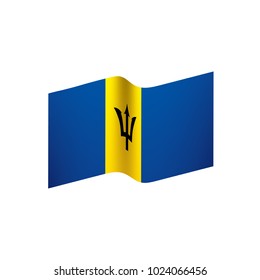 Barbados flag, vector illustration