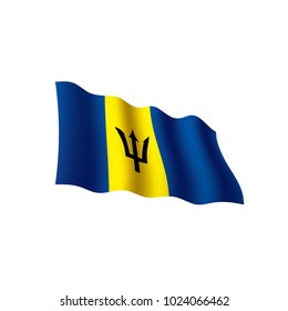 Barbados flag, vector illustration
