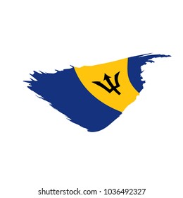 Barbados flag, vector illustration