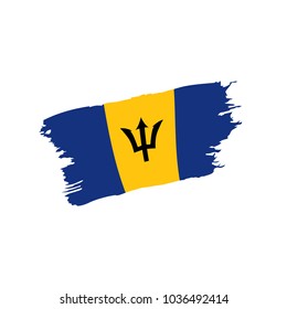 Barbados flag, vector illustration