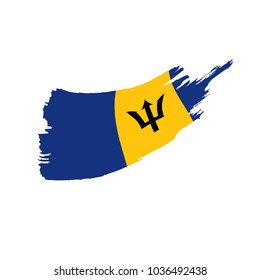 Barbados flag, vector illustration