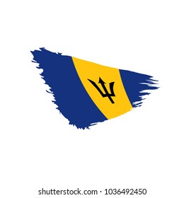 Barbados flag, vector illustration