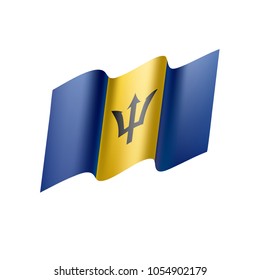 Barbados flag, vector illustration