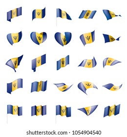 Barbados flag, vector illustration