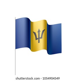 Barbados flag, vector illustration