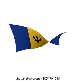 Barbados flag, vector illustration