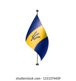 Barbados flag, vector illustration