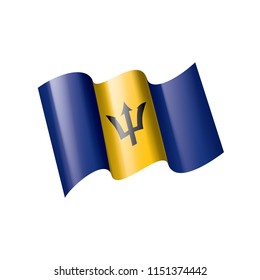 Barbados flag, vector illustration