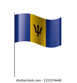 Barbados flag, vector illustration