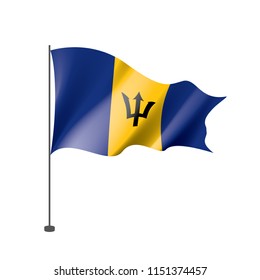 Barbados flag, vector illustration