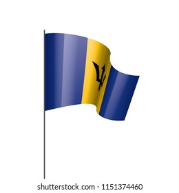 Barbados flag, vector illustration
