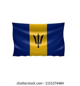 Barbados flag, vector illustration