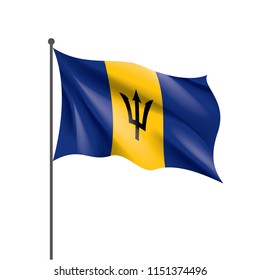 Barbados flag, vector illustration