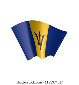 Barbados flag, vector illustration