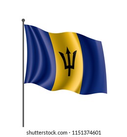 Barbados flag, vector illustration