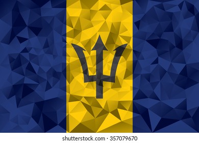 Barbados flag vector illustration.