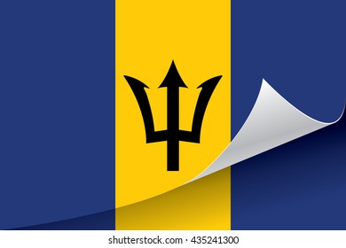 Barbados flag vector illustration.