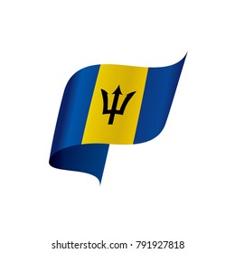Barbados flag, vector illustration