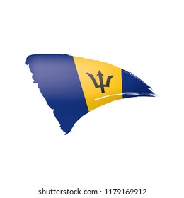 Barbados flag, vector illustration on a white background