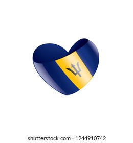 Barbados flag, vector illustration on a white background.