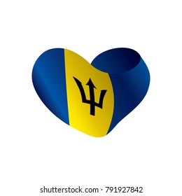 Barbados flag, vector illustration on a white background