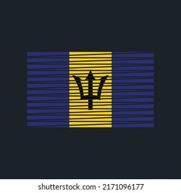 Vector de bandera de Barbados. Bandera nacional