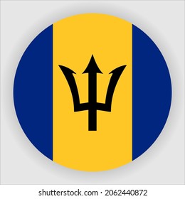Icono de marca de país plano de Barbados