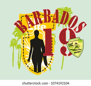 barbados graphic design vector art