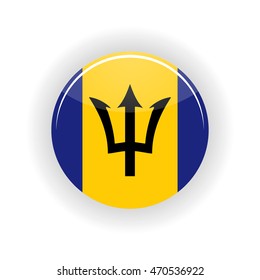 Barbados icon circle isolated on white background. Bridgetown icon vector illustration