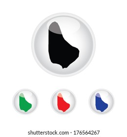Barbados Icon Illustration with Four Color Variations