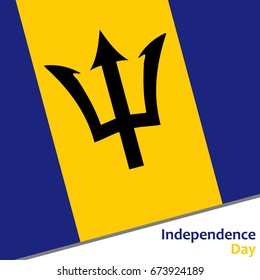 Barbados independence day with flag vector illustration for web