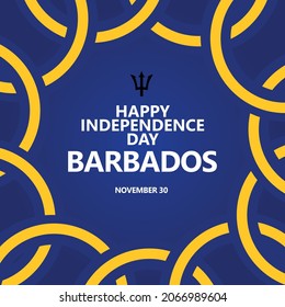 Barbados independence vector template with its national color. Caribbean country public holiday.
