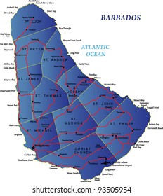 Barbados map