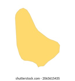 Barbados map color line element. Border of the country. UI UX GUI design element. Editable stroke.