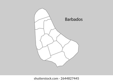 Barbados map icon. Barbados outline map. Simple icon design. Vector illustration