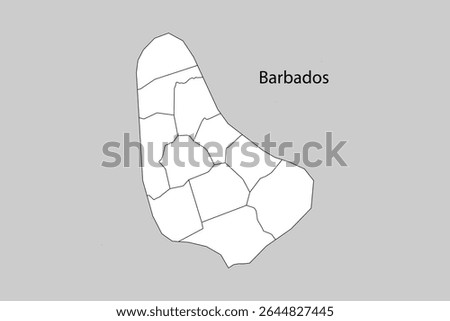 Barbados map icon. Barbados outline map. Simple icon design. Vector illustration