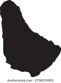 Barbados Mapa Silueta Vector aislado
